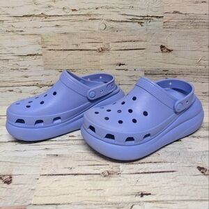 Crocs Unisex Classic Crush Platform Purple Clog Women's 9 Men's 7 Style 207521